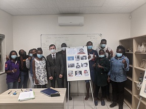On April 12, 2021, on the occasion of the Cosmonautics Day and the 60th anniversary of Y.Gagarin's space flight diplomats of the Russian Embassy in Windhoek briefed Namibian students, who learn the Russian language