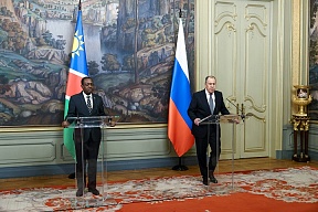 Press release on Foreign Minister Sergey Lavrov’s talks with Minister of International Relations and Cooperation of the Republic of Namibia Peya Mushelenga