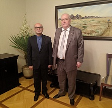 On January 20, 2021 H.E. Mr. V.Utkin, Ambassador of the Russian Federation to the Republic of Namibia, has received H.E. Dr. S.Sharifi Sadati, Ambassador of the Islamic Republic of Iran to the Republic of Namibia
