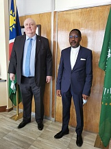 On September 17, 2021 H.E. Mr. Valerii Utkin, Ambassador of Russia to Namibia, met with Amb. Penda Naanda, Executive Director of the Ministry of International Relations and Cooperation of Namibia